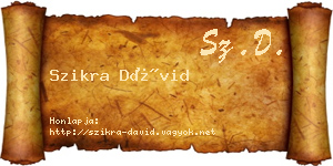 Szikra Dávid névjegykártya